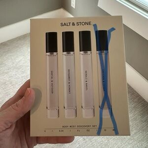 Salt & Stone Body Mist Discovery Set does NOT include Saffron and Cedar